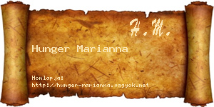 Hunger Marianna névjegykártya